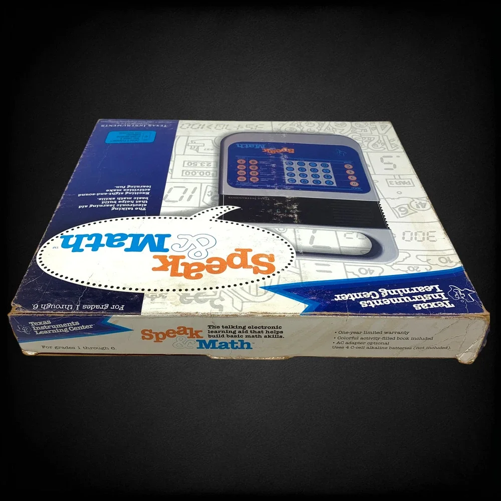 Vintage 1980 TI Speak & Math Texas Instruments Working Original Box Math Talk